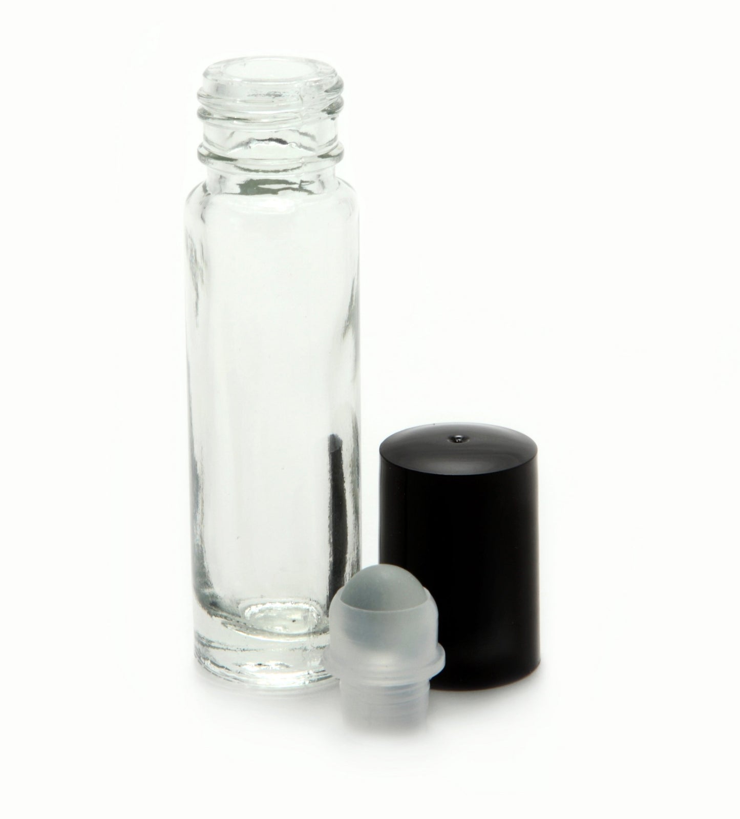 24, Clear, 10 ml Glass Roll on Perfume Bottles with 3 ml Dropper