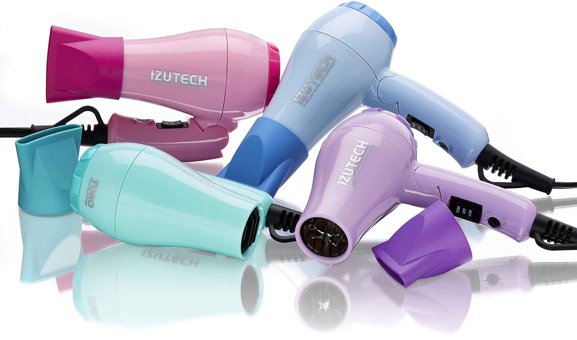 Izutech Toro 2400 Mini Dual Voltage Foldable Blow Dryer