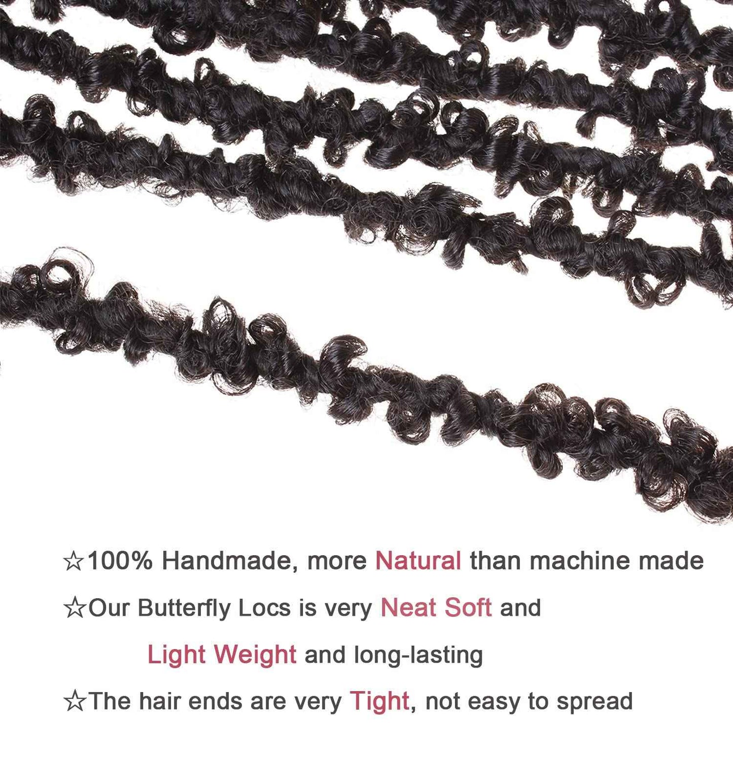 Leeven 30 Inch Long Butterfly Locs Crochet Hair for Black Women 6 Packs Pre-twisted Crochet Butterfly Braids Locs Brown Distressed Faux Locs Crochet Hair 30#