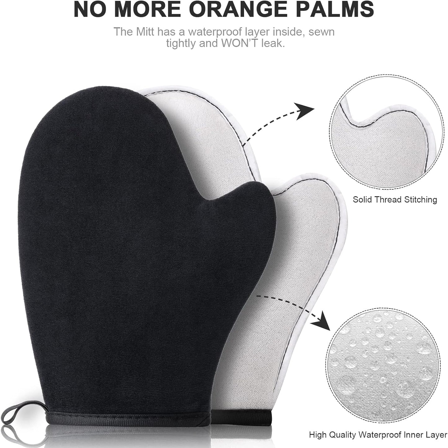 KELILO Self Tanner Mitt Applicator - Tanning Mitts Self Tanner, Self Tanning Mitt Applicator and Self Tanner Back Applicator, Tanning Glove for Self Tan Mit Self Tanner mit Self Tan Mitt Applicator