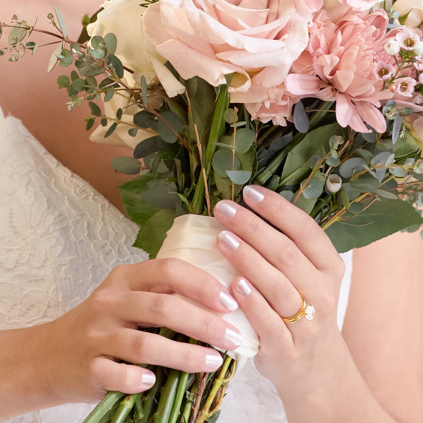 Tie The Knot - Color Street Nail Strips (Say I Do), Silvery White (FMS140)