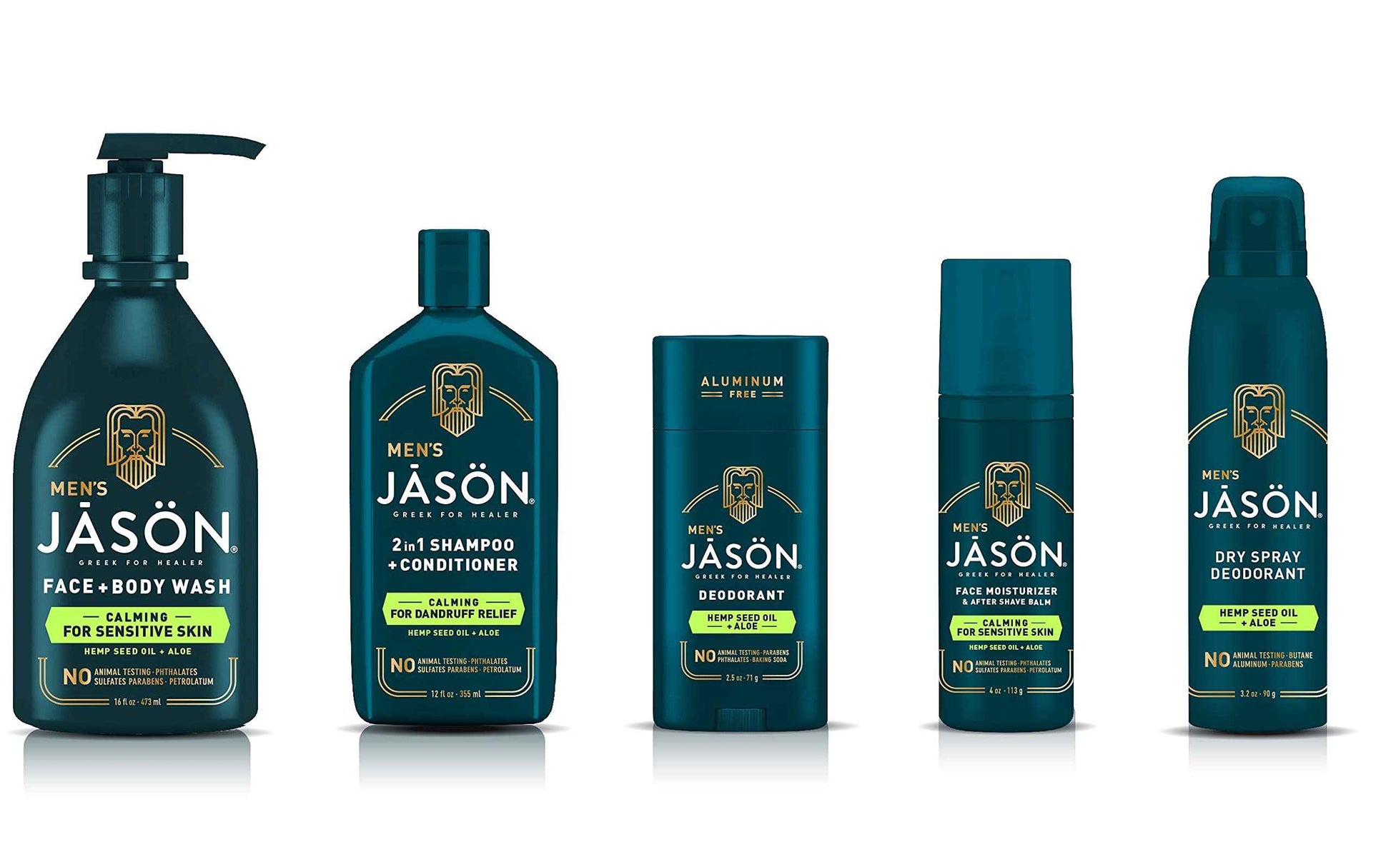 Jason Men's Calming Lotion and Aftershave Balm, 4 oz