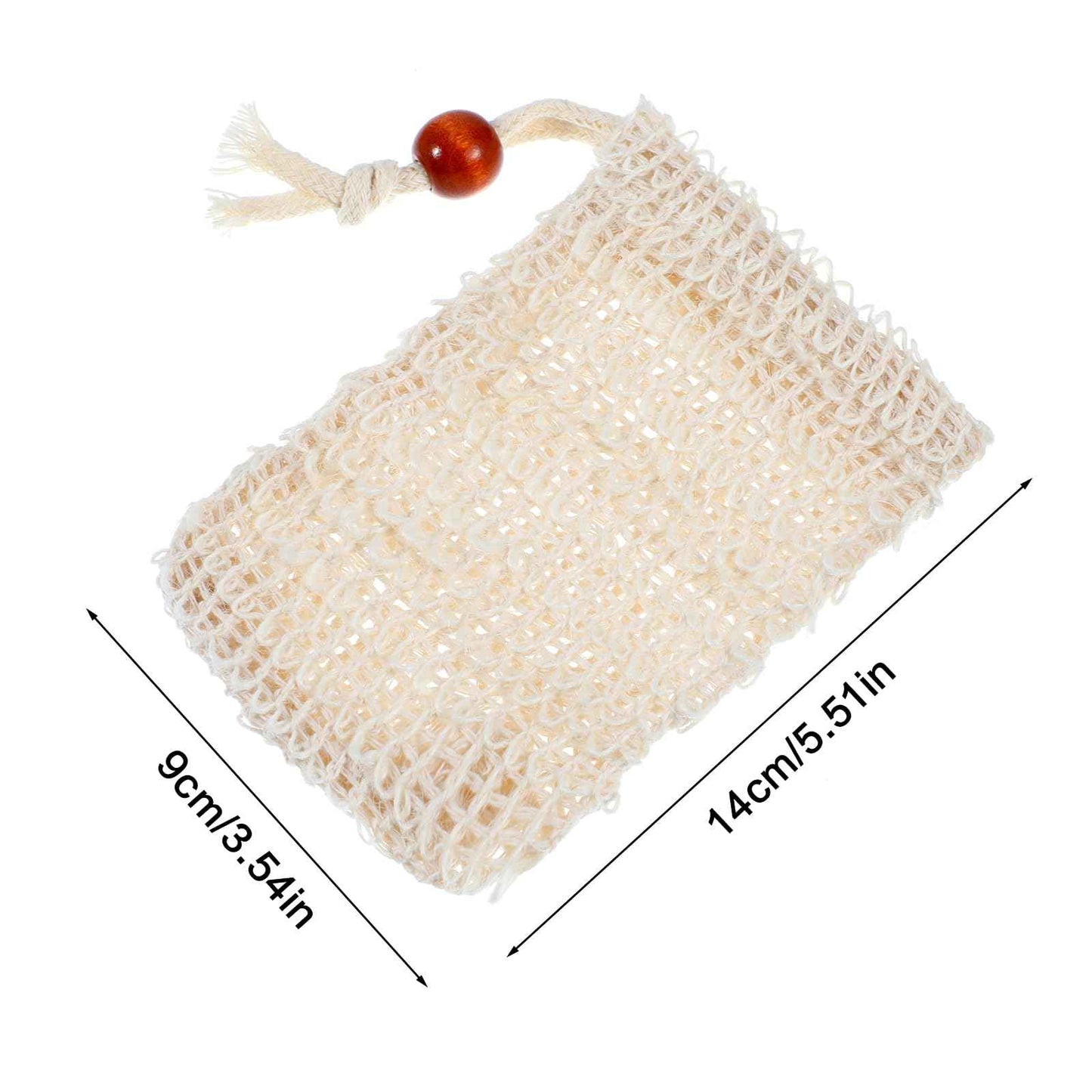 cobee 50 Pcs Soap Saver Bags, Mesh Exfoliating Bar Soap Pouch Sisal Soap Saver Drawstring Soap Holder Plastic-Free for Shower Soap Foaming and Drying