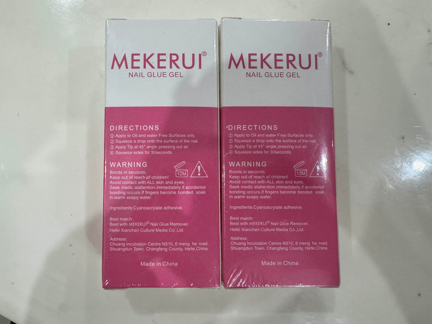 （2 Bottles）Mekerui Super Strong Nail Glue Gel for Press on Nails,Drip and Clog Proof,7S Quickly Dry Without UV Light,Long-Lasting 30+Days,Waterproof Beauty Secret Professional Salon Quality