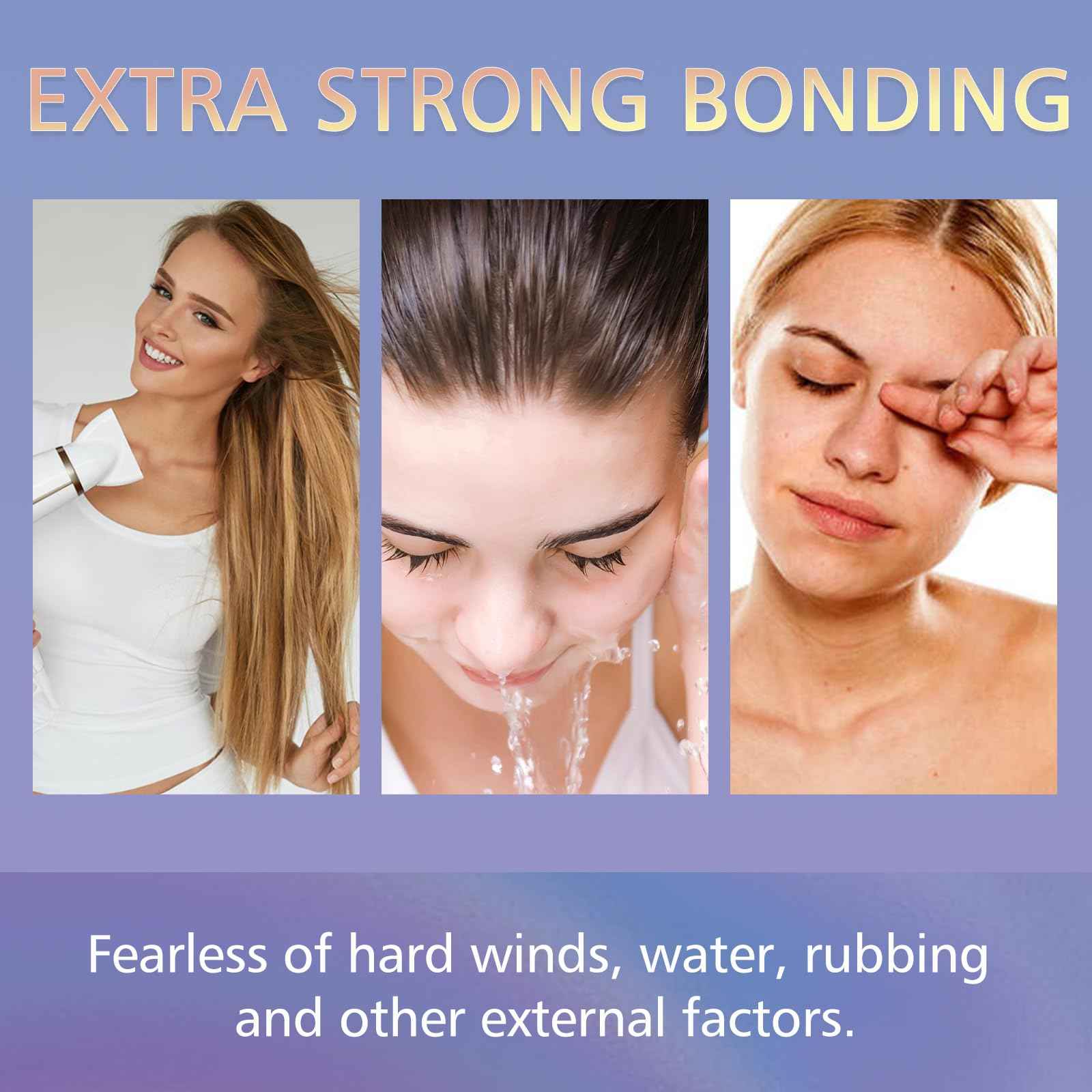 Extra Strong Black Eyelash Extension Glue, Strong Lash Extension Glue Professional Use Only, Long-Lasting and Fast-Drying, Up to 8 Weeks Retention (5ml)