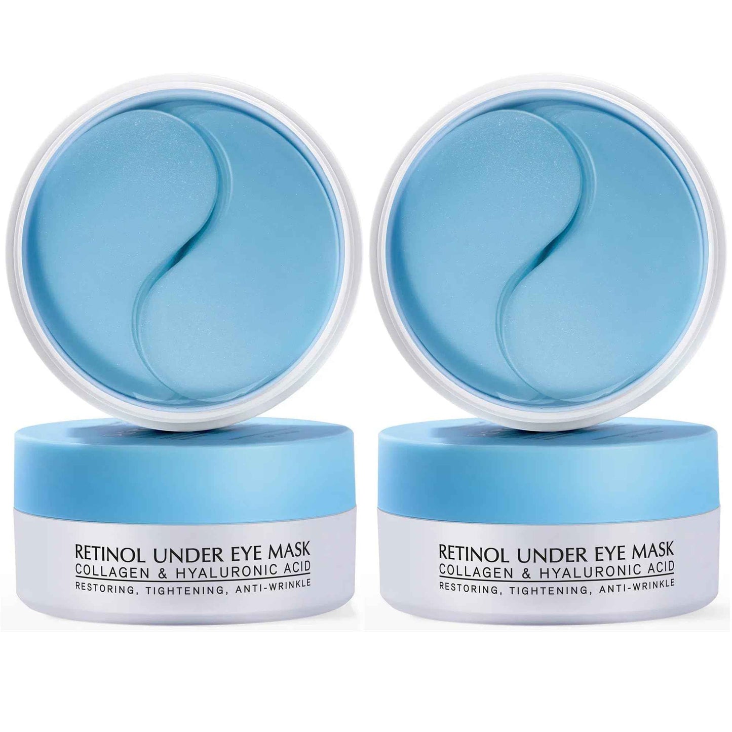 Enaskin Naturals Under Eye Patches for Dark Circles: 60 Pairs Retinol Collagen Eye Gels Mask - Reduce Wrinkles Puffy & Bags - Skin Treatment Pads - Anti Aging Moisturizer For Women (Blue 2 Pack)