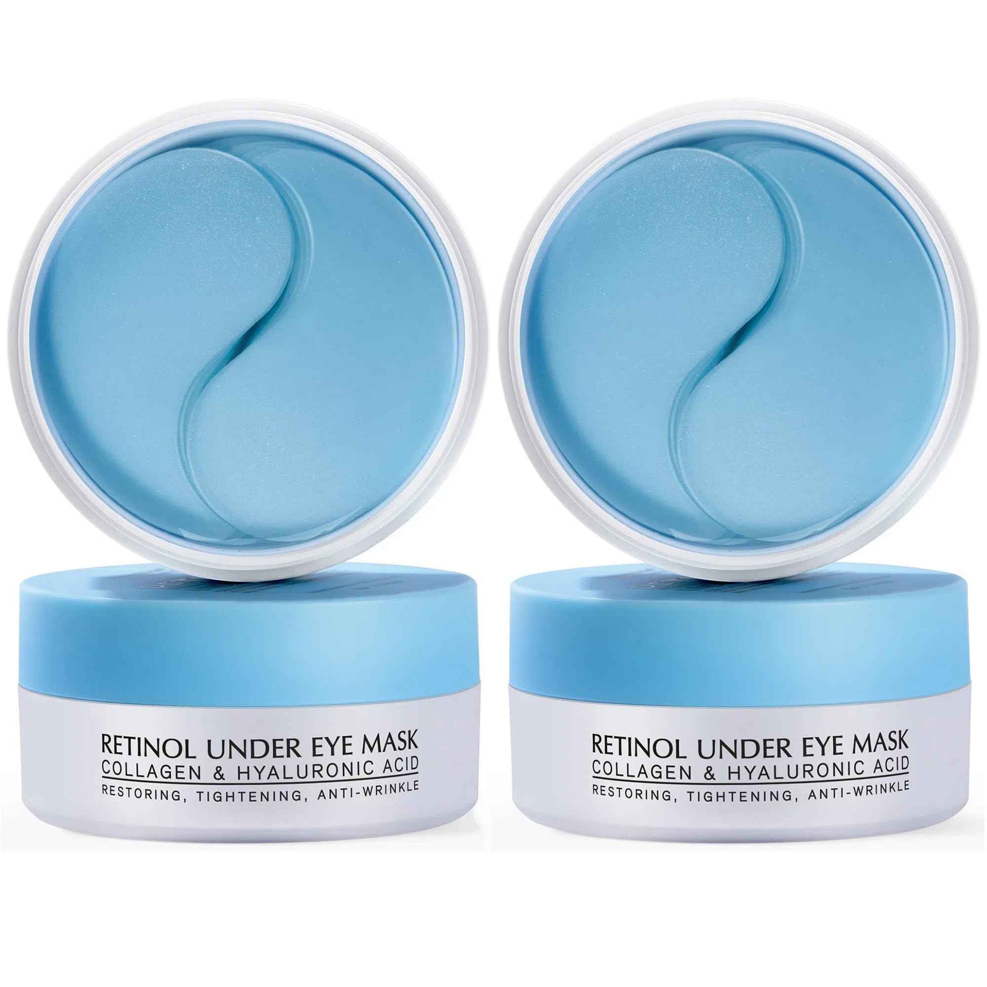 Enaskin Naturals Under Eye Patches for Dark Circles: 60 Pairs Retinol Collagen Eye Gels Mask - Reduce Wrinkles Puffy & Bags - Skin Treatment Pads - Anti Aging Moisturizer For Women (Blue 2 Pack)