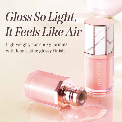 DEARDAHLIA Paradise Aurora Shine Lip Treatment (Morning Dew) - Vegan Hydrating Lip Care with Glass-Like Shine, Lightweight, Non-Sticky, Sensitive Skin Friendly. 0.21 fl oz