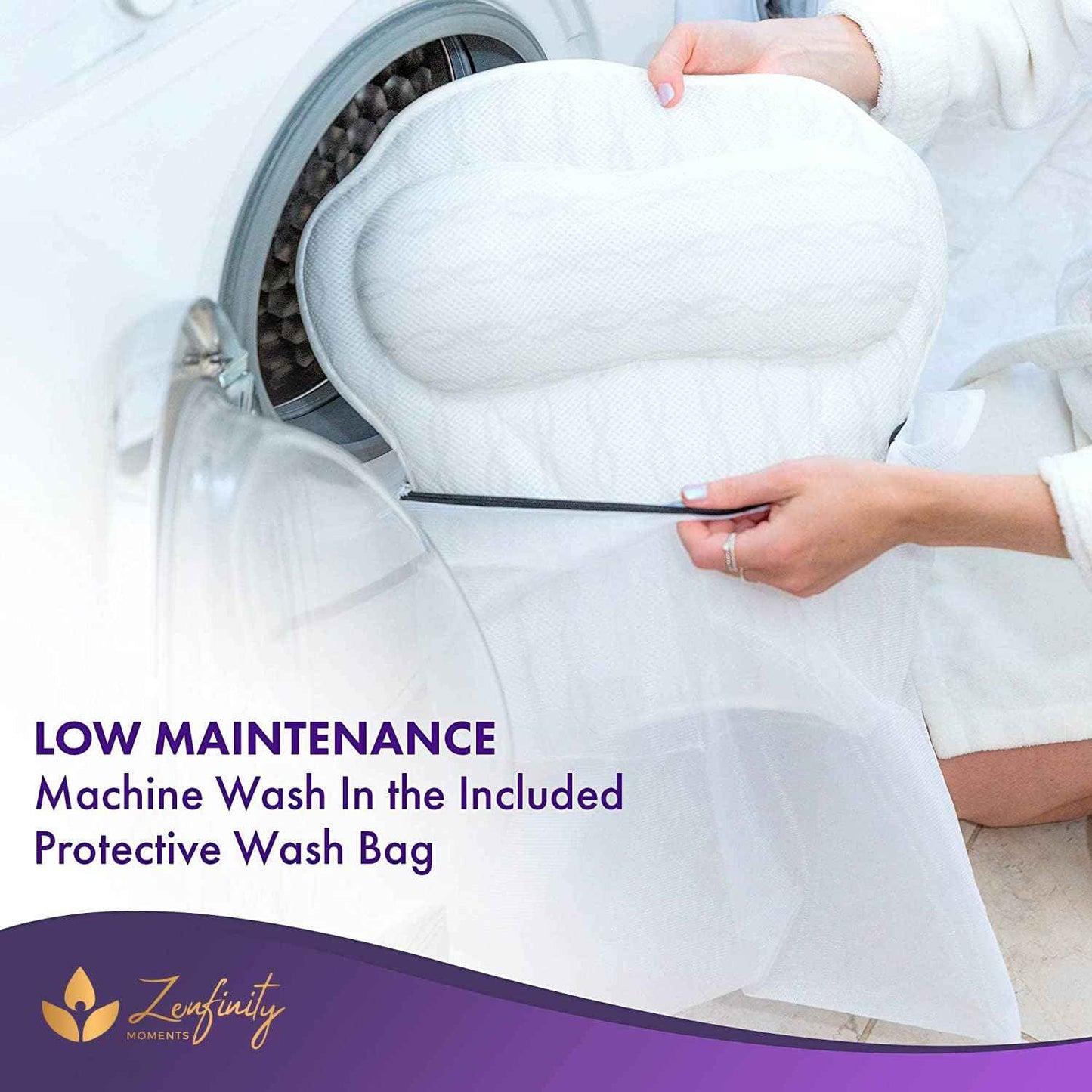 Bath Pillow - Bath Pillows for Tub Neck & Back Support, Luxury Bathtub Pillows for Head & Neck, Soaking, Bubble Bath & Spa, Bathtub Accessories for Women - Gifts for Women,Wife,Girlfriend,Best Friend