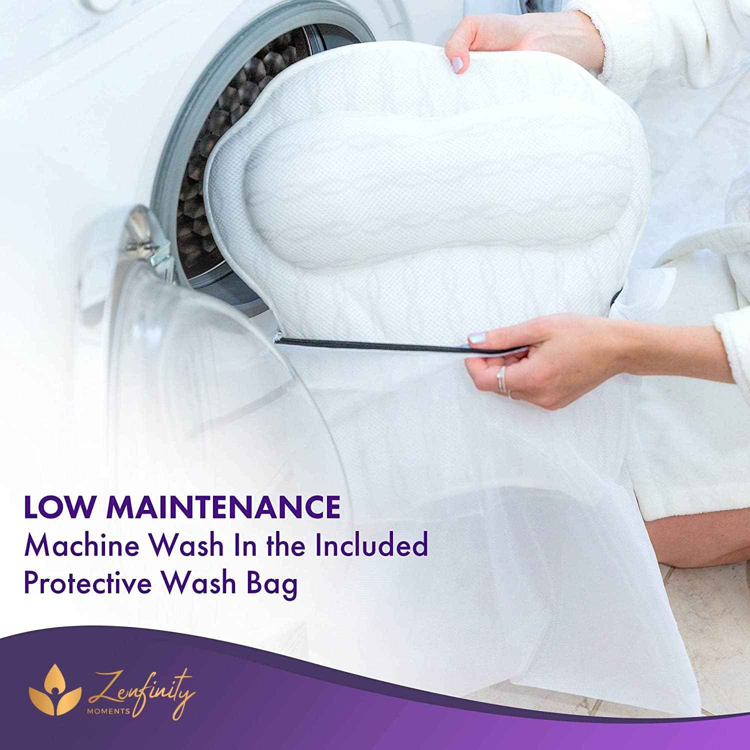 Bath Pillow - Bath Pillows for Tub Neck & Back Support, Luxury Bathtub Pillows for Head & Neck, Soaking, Bubble Bath & Spa, Bathtub Accessories for Women - Gifts for Women,Wife,Girlfriend,Best Friend