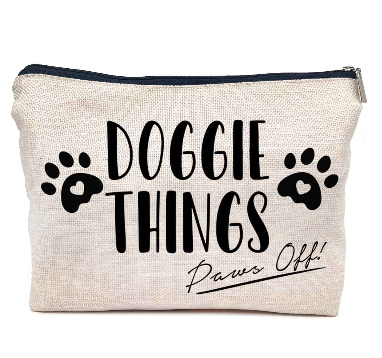 IWXYI Pet Mom Gift,Gift For Pet Mom,Doggie Things Bag,Dog Things Makeup Make Up Bag Zipper Pouch Travel Toiletry Gifts For Dog Mom Lover