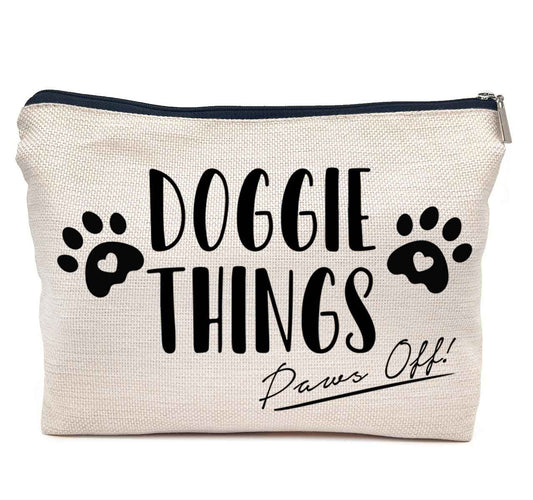 IWXYI Pet Mom Gift,Gift For Pet Mom,Doggie Things Bag,Dog Things Makeup Make Up Bag Zipper Pouch Travel Toiletry Gifts For Dog Mom Lover