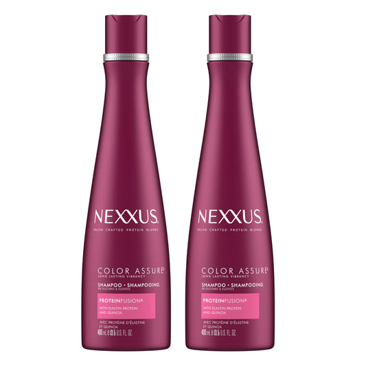 Nexxus Color Assure Shampoo for Color Treated Hair ProteinFusion Sulfate Free, 0% Silicone, 13.5 Fl Oz (Pack of 2)