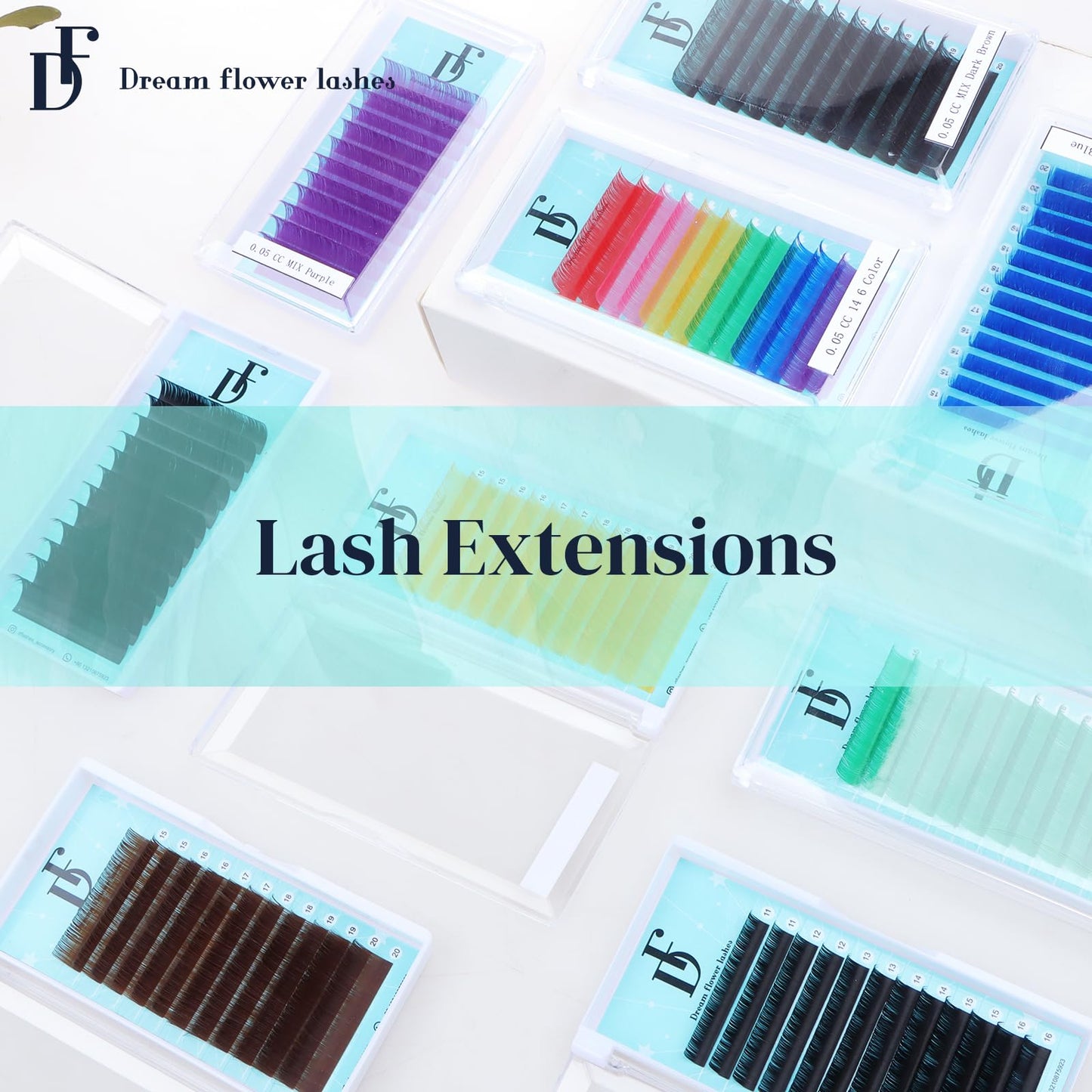 DF touchjoy Lash Extension Volume Eyelashes Extensions 0.12 D 15-20mm Lash Tray Individual lash Extensions Classic Lash Extensions Soft Matte Black Single Lashes for Professional Salon Use