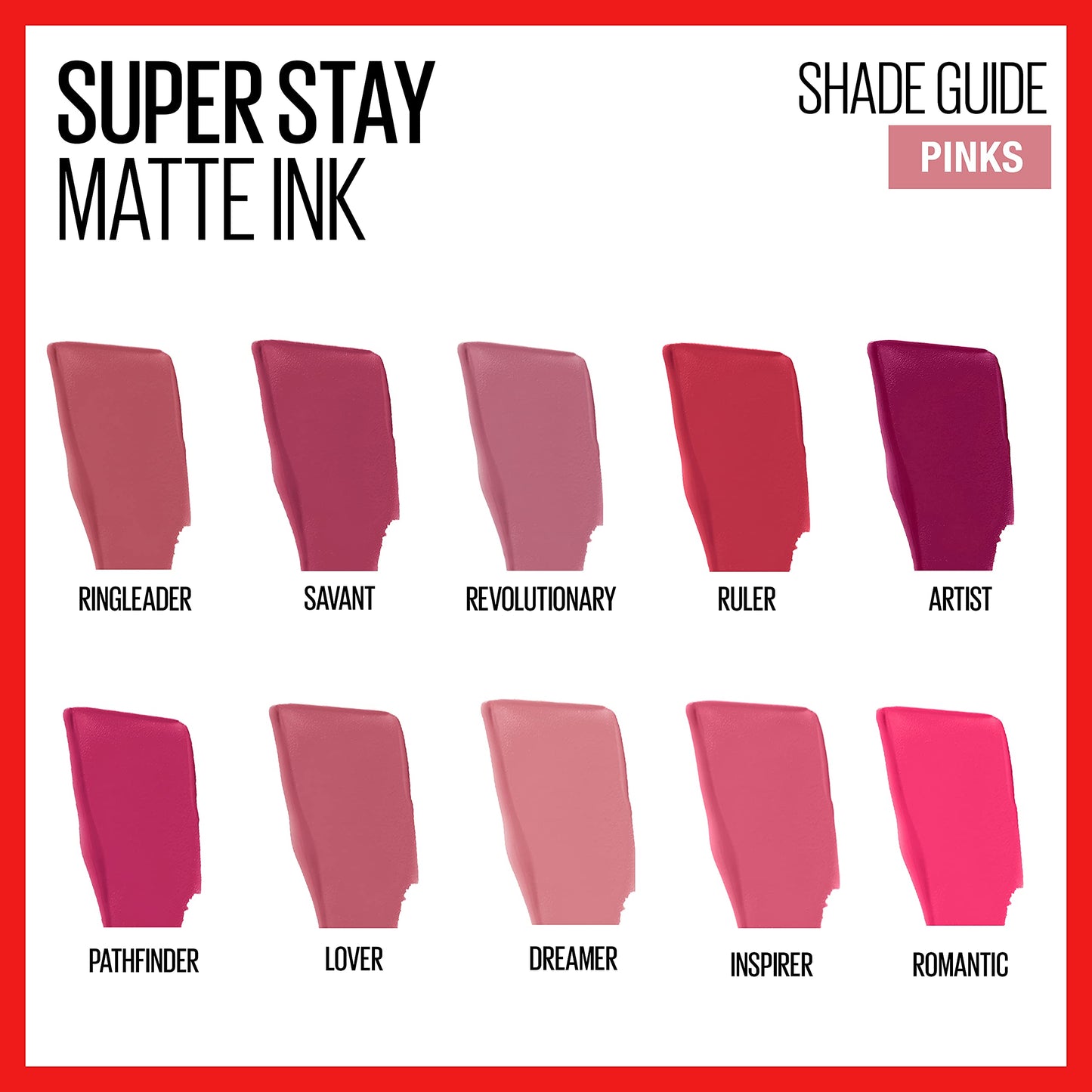 Maybelline Super Stay Matte Ink Liquid Lipstick Makeup, Long Lasting High Impact Color, Up to 16H Wear, Ringleader, Mauve Pink, 1 Count