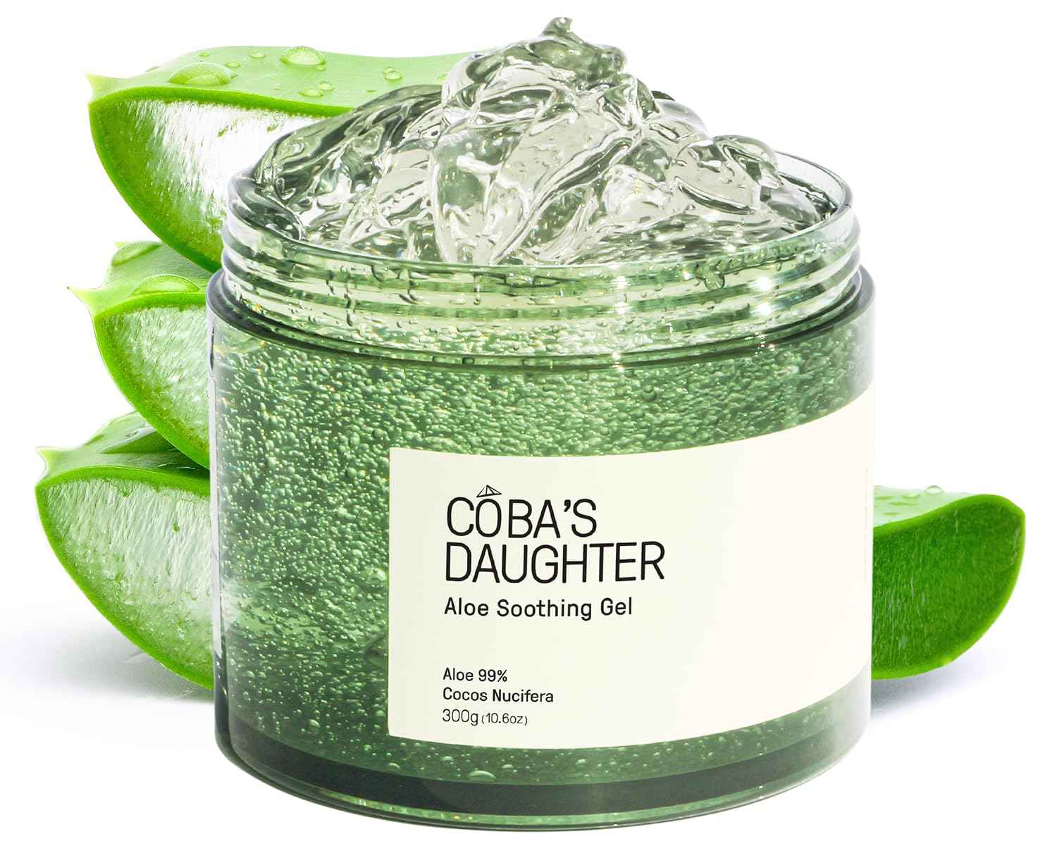 COBA'S DAUGHTER 99% Pure Aloe for Sunburn Relief & After Sun Recovery| Coconut Scented Aloe Vera Gel |Organic Aloe Vera Gel for Face & Body - Hair Hydration & Cooling Lotion (10.6 oz)