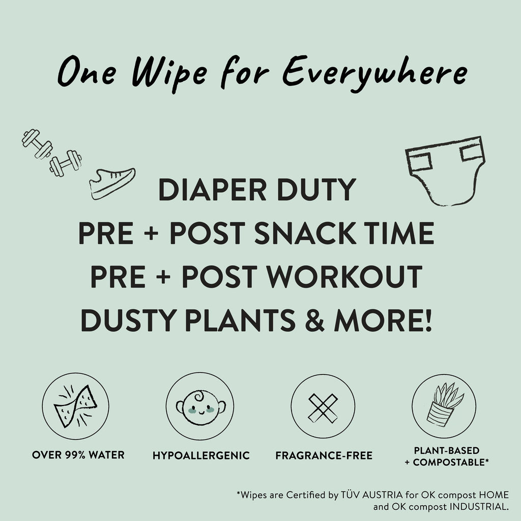 The Honest Company Clean Conscious Multi-Use Wipes | Hypoallergenic + Unscented for Sensitive Skin | Over 99% Water, Compostable, Plant Based, Baby Wipes | Pattern Play, 576 Count