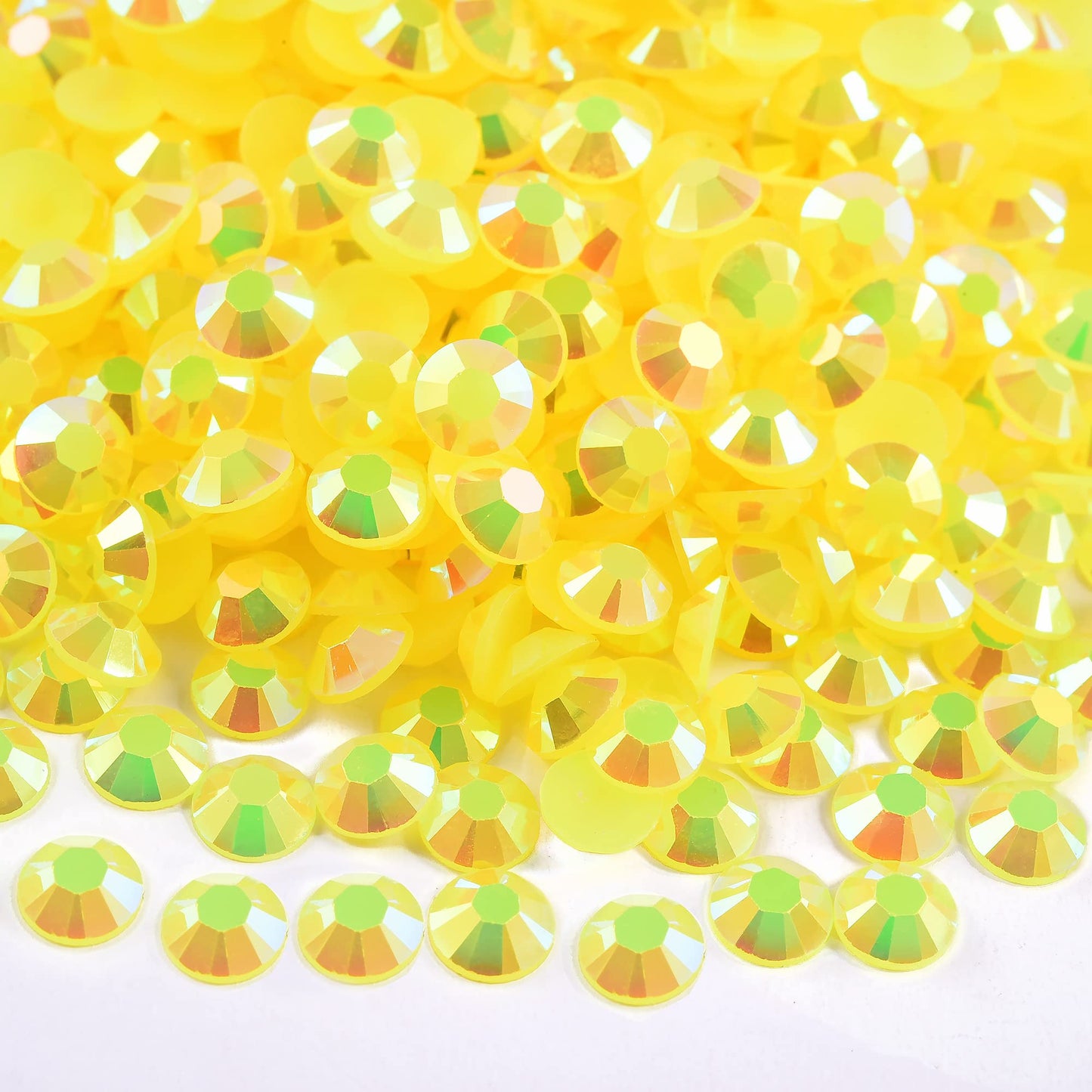 Blinginbox 15000pcs Flatback Rhinestones,Resin Non Hotfix Rhinestones Large Quantity Wholesale for Crafts DIY Creative Design,Clothes,Makeup,Nail Art (5mm=0.2",Citrine AB)