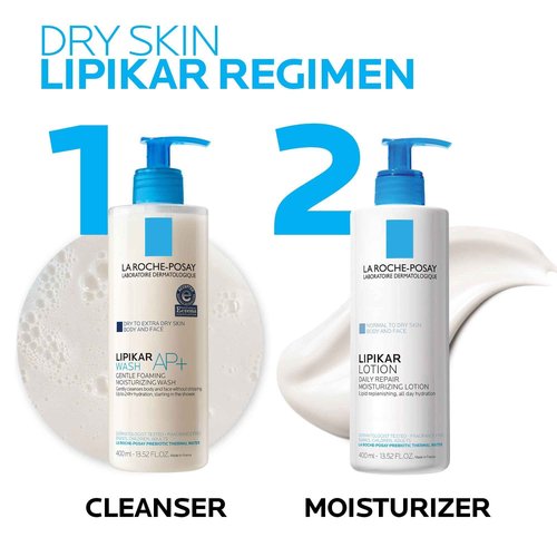 La Roche-Posay Lipikar Body Lotion Daily Repair Moisturizing Cream, Fragrance Free Body Moisturizer with Shea Butter, Body Lotion for Dry Skin, Moisturizing for Sensitive Skin