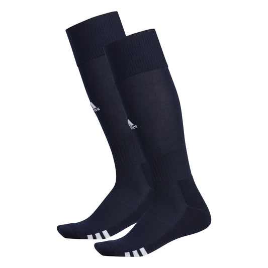 adidas Rivalry Soccer Socks Cushioned Over The Calf (OTC) (2-Pair), Navy Blue/White, X-Small