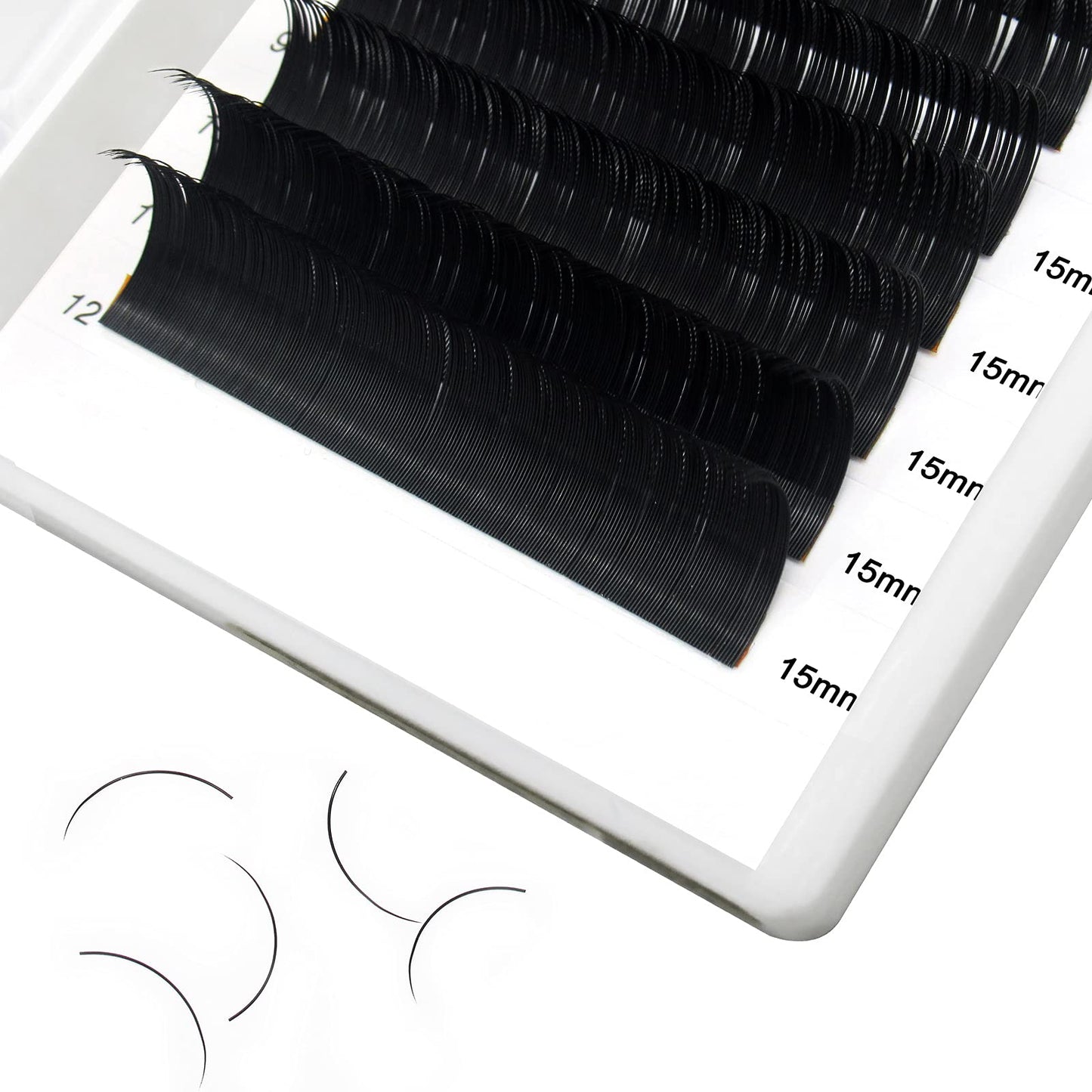 QUEWEL Eyelash Extension Supplies 0.05 D Curl 15mm Classic Individual Lash Extensions|Optinal 0.03/0.05/0.07/0.10/0.15/0.20 C/D Single 8-25mm Mix 8-14mm 15-20mm 20-25mm|(0.05 D 15mm)