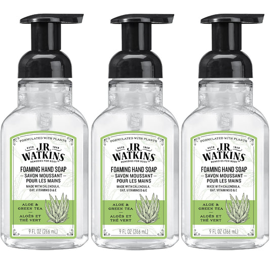 J. R. Watkins Moisturizing Gel Hand Soap, Oud, Plant-Based Ingredients, 12 oz Pump