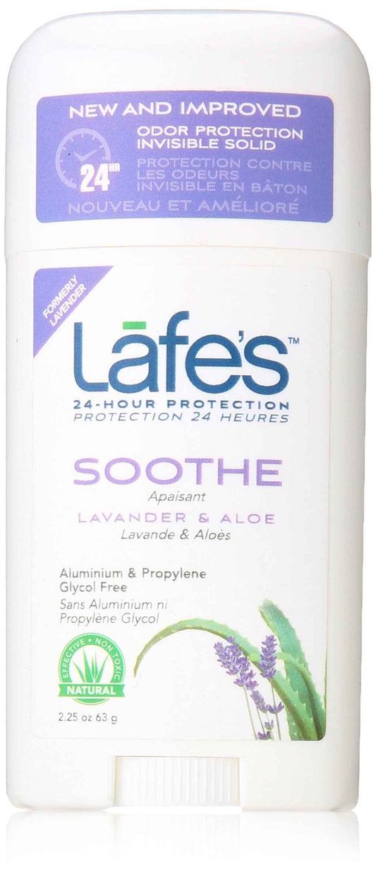 Lafe's Natural Deodorant | 2.25oz Aluminum Free Natural Deodorant Stick for Women & Men | Paraben Free & Baking Soda Free with 24-Hour Protection (Lavender & Aloe, 2.25 Ounce (3-Pack))