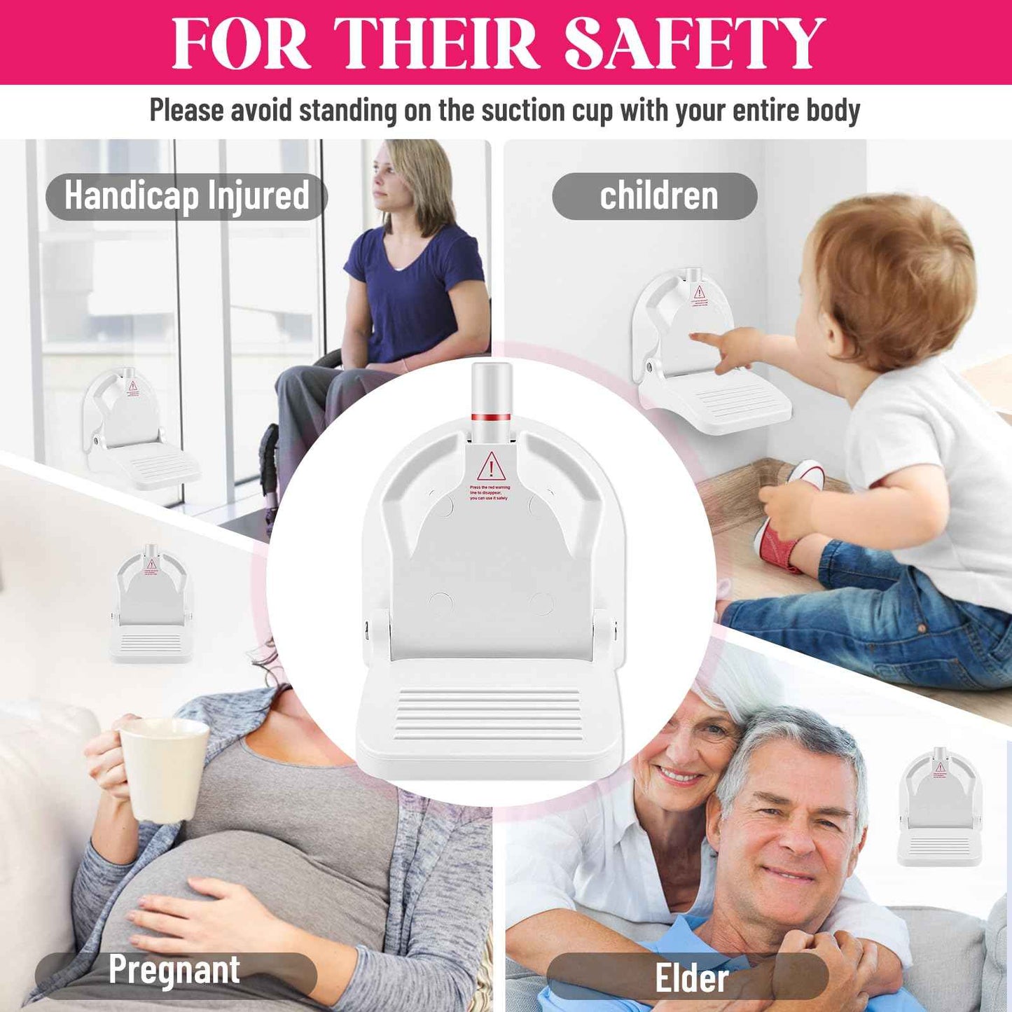 Foot Rest for Shower to Shave Legs, Foldable Shaving Step for Inside Shower, Suction Cup Shower Foot Rest