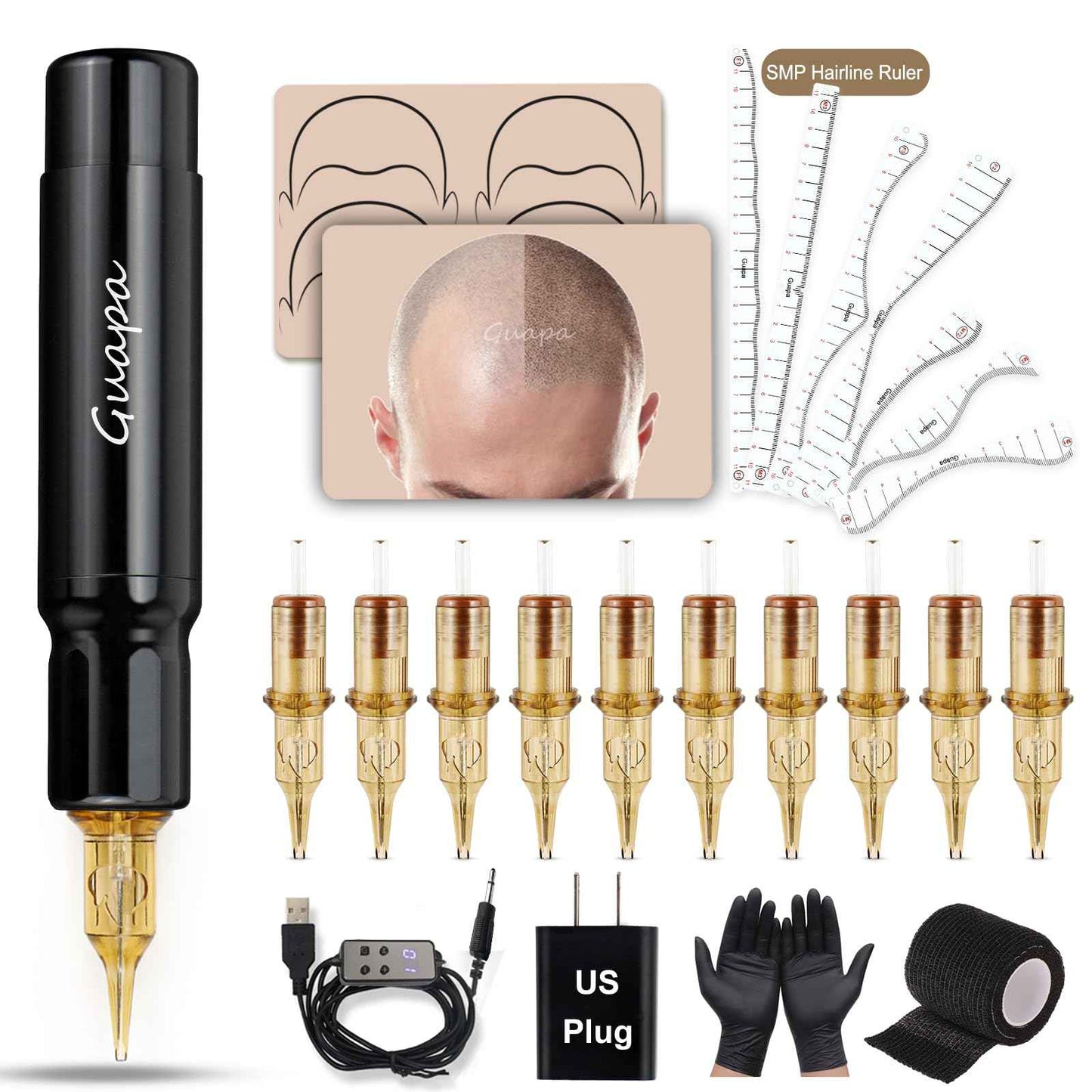 Scalp Micropigmentation Machine Kit – Professional SMP Hair Tattoo Machine with Adjustable Needles for Hairline Restoration