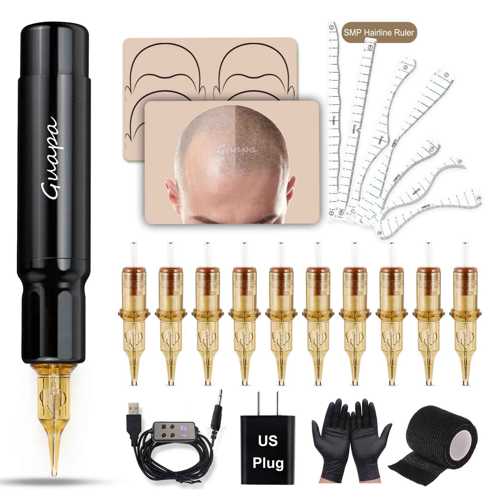 Scalp Micropigmentation Machine Kit – Professional SMP Hair Tattoo Machine with Adjustable Needles for Hairline Restoration