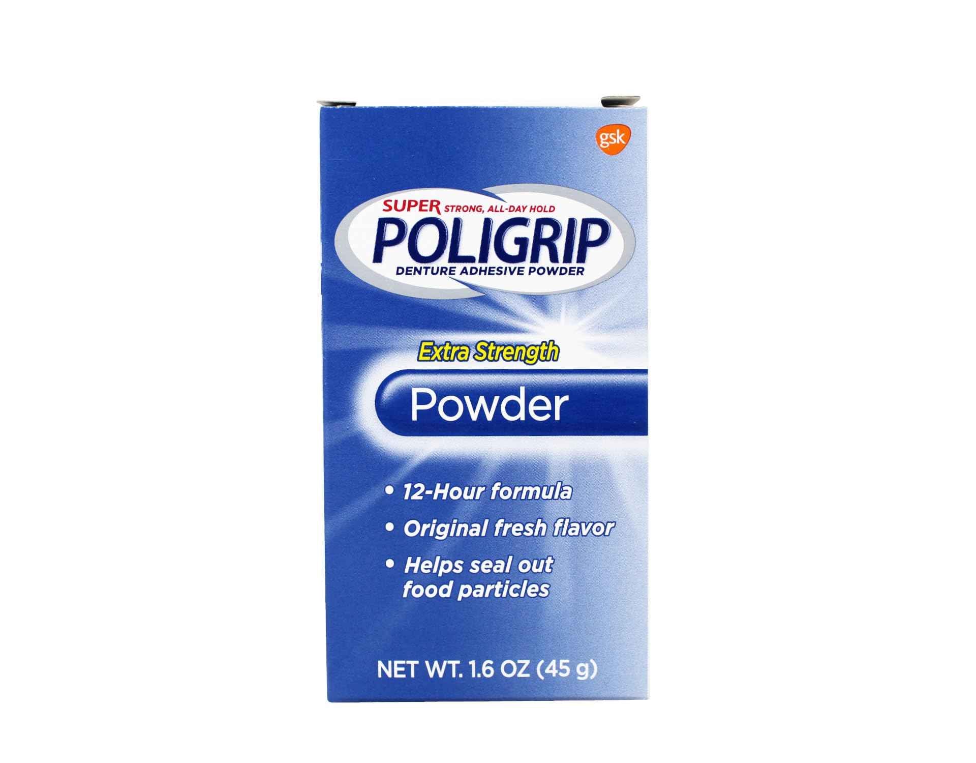 Super Poligrip Denture Adhesive Powder-1.6 oz (Pack of 4) by Super Poli-Grip