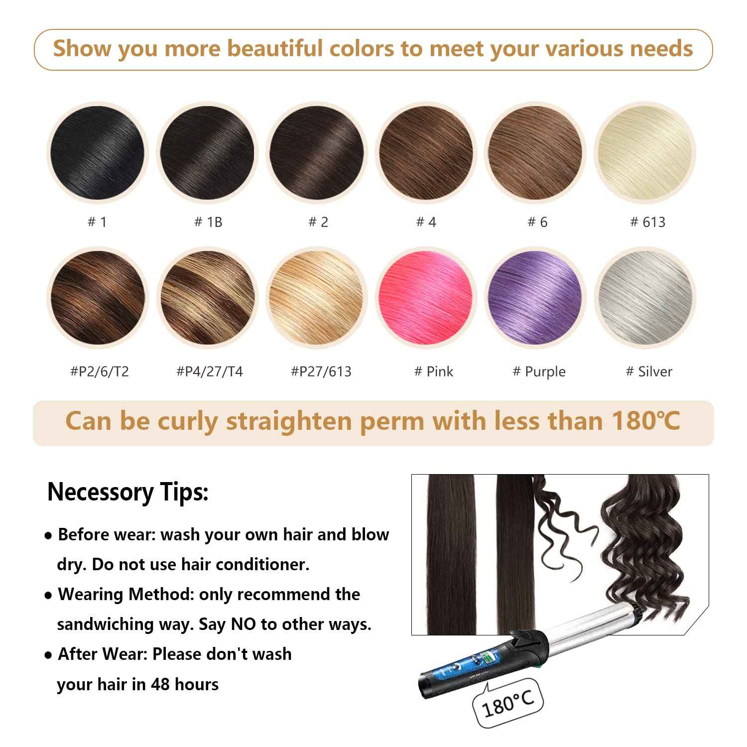 YILITE Tape in Remy Hair Extension Color 18 Ash Blonde Highlighted 613 Bleach Blonde Hair Extensions Tape ins 14 Inch Skin Weft Tape in Hair Extensions 40g 20PCS (14inch P18/613）