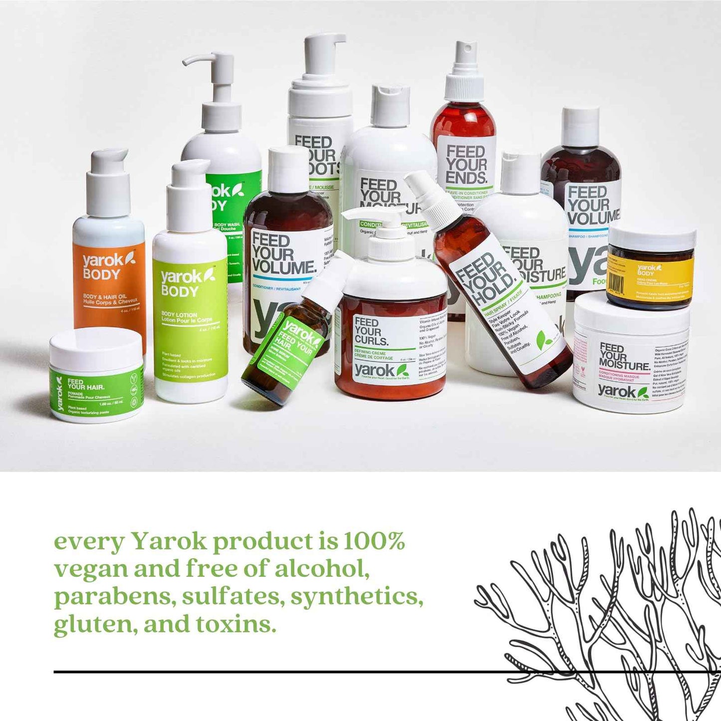 Yarok - Feed Your Moisture Shampoo - Hydrate, Detoxify & Restore - Nourishing & Moisturizing Cleanse - With Organic Argan & Coconut Oil - 100% Vegan - Gluten, Sulfate, Paraben & Cruelty Free - 12oz