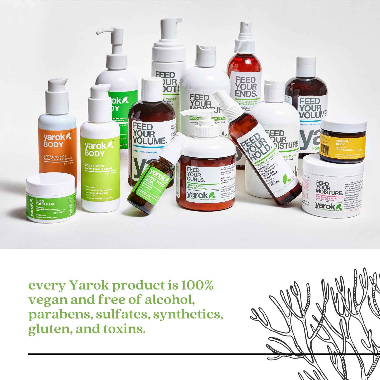 Yarok - Feed Your Moisture Shampoo - Hydrate, Detoxify & Restore - Nourishing & Moisturizing Cleanse - With Organic Argan & Coconut Oil - 100% Vegan - Gluten, Sulfate, Paraben & Cruelty Free - 12oz