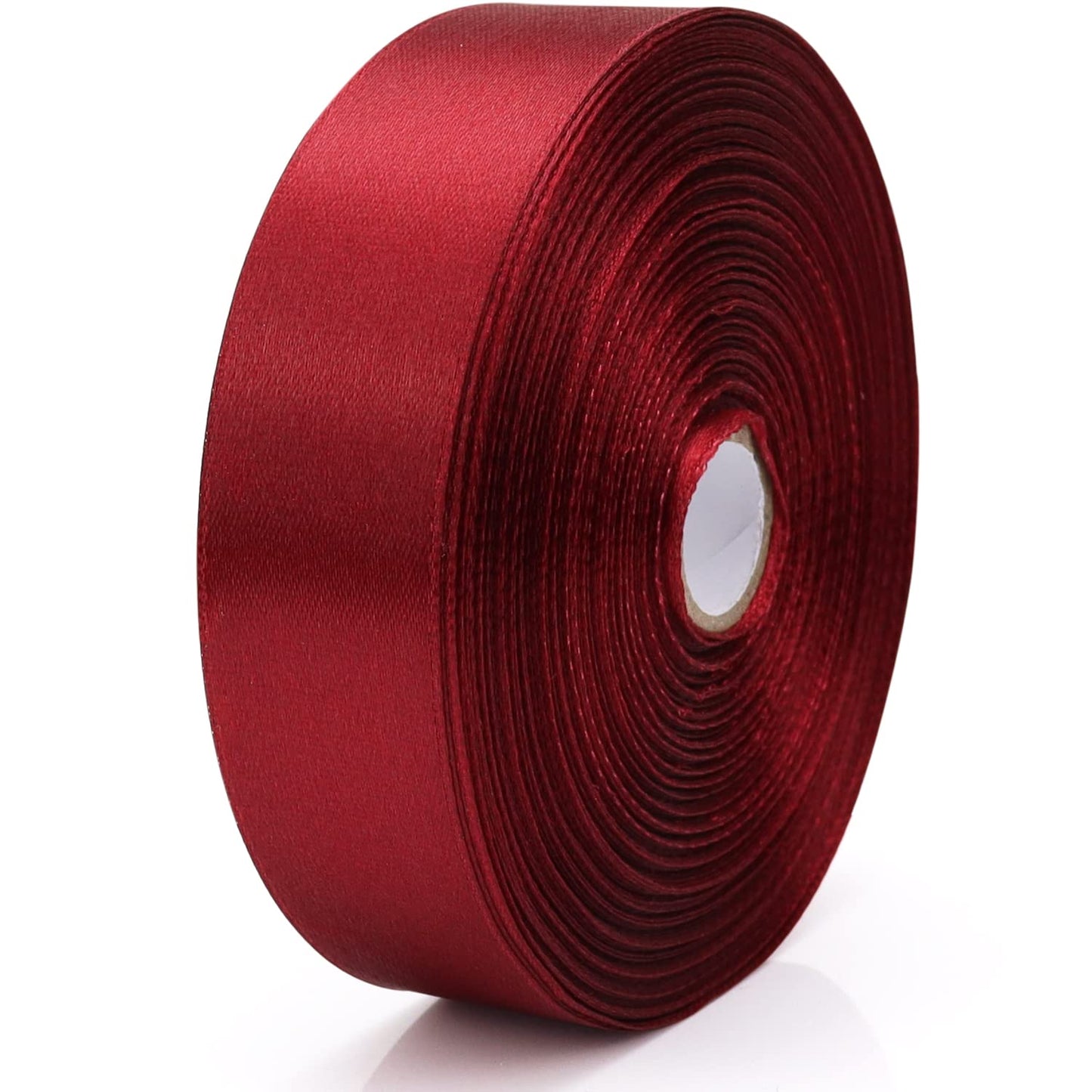 Nsilu 1 inch, Wine Red Ribbon for Gift Wrapping 50 Yards Perfect Wedding Party Wreath Sewing DIY Hair Accessories Decoration Floral Hair Balloons Other Projects (1 inch, Wine Red)