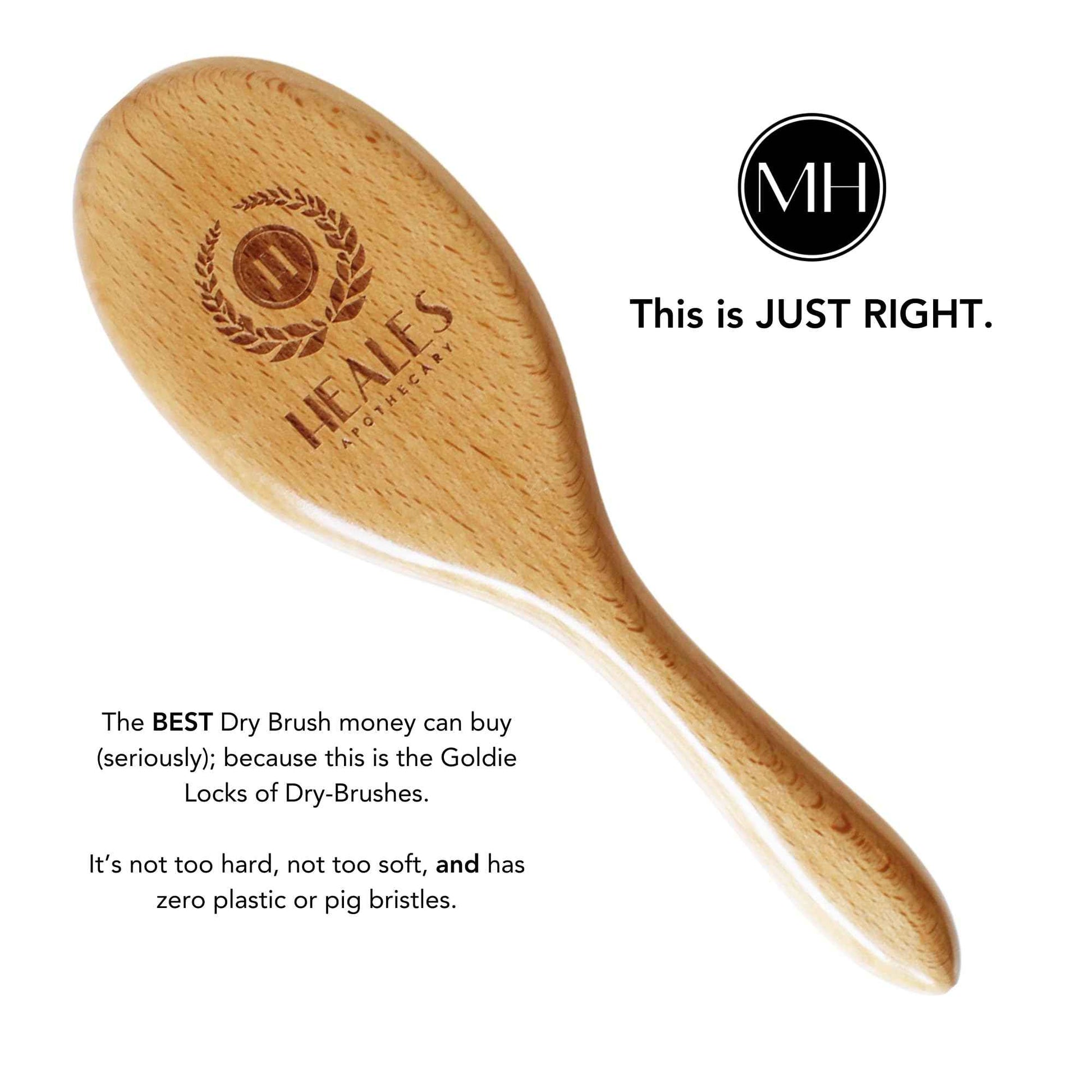 Premium Dry Brush for Lymphatic Drainage, Cellulite Reduction & Exfoliating Body Brush - Natural Bristles & FSC-Certified Beechwood - Eco-Friendly, Zero Waste Spa-Quality Self-Care Gift