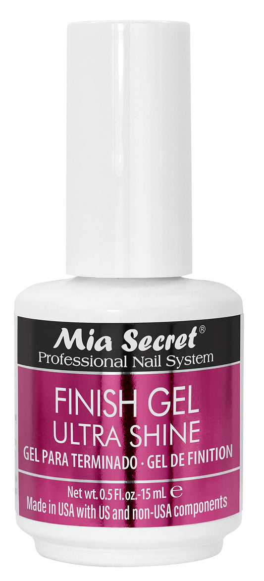 Mia Secret UV Finish Gel 15 ml - Professional High Gloss Gel Top Coat for Enhanced Acrylic Nails Finish