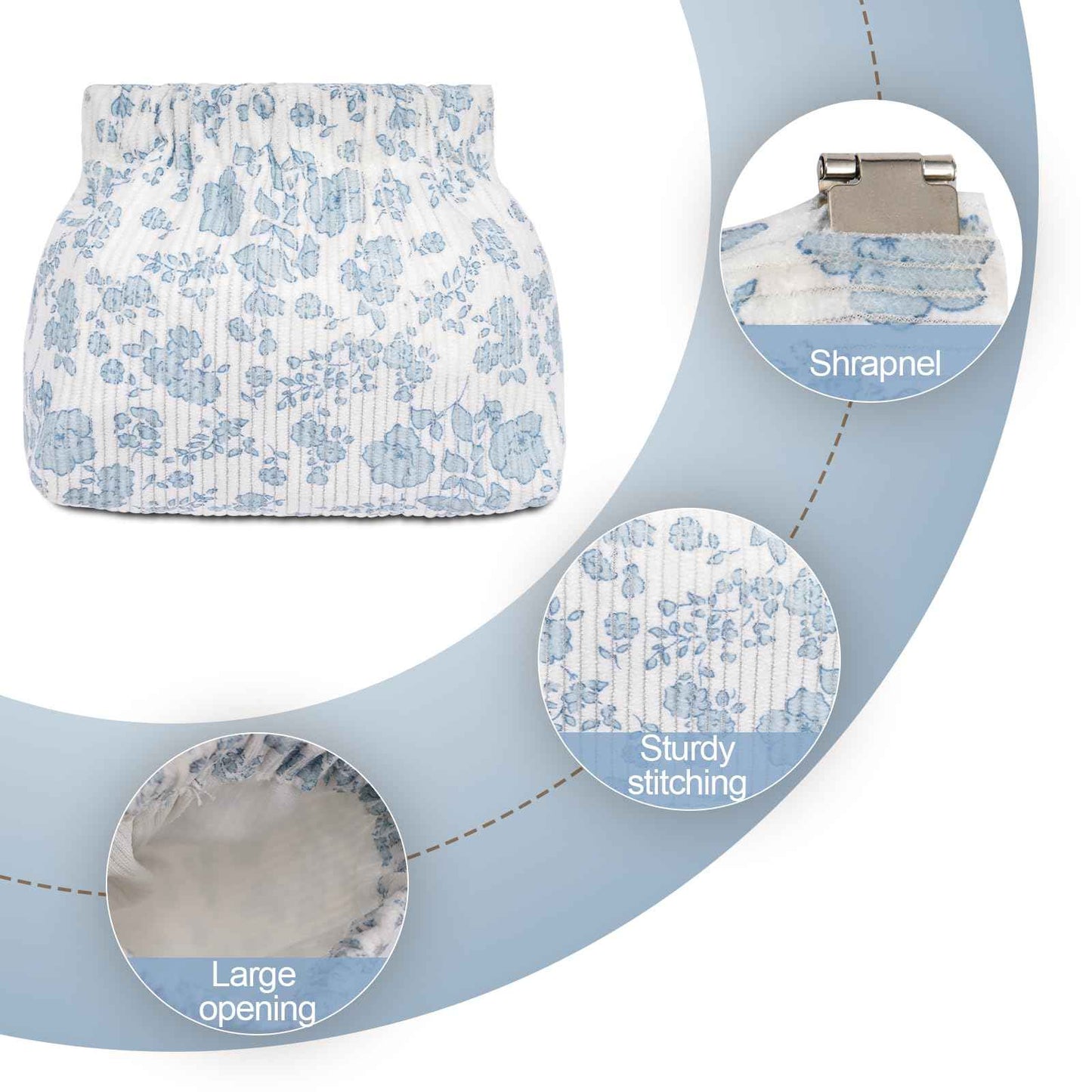 honitty Mini Makeup Pouch,Corduroy Elastic Wallet Storage for Women,Cute Small Lipstick Bag for Purse