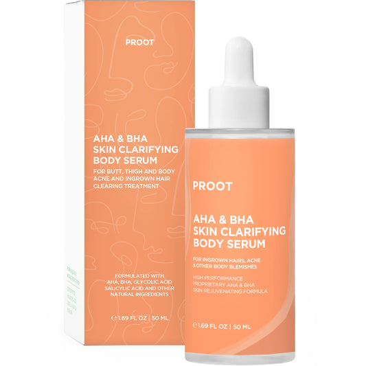 Butt Acne & Ingrown Hair Treatment Serum | AHA & BHA Butt Acne and Ingrown Hair Treatment For Bikini Area | Get rid of Butt Acne, Ingrown Hair, Back Acne, Strawberry Legs, KP and Razor Bump | After Waxing Skin Care | Glycolic and Salicylic Acid Body Serum