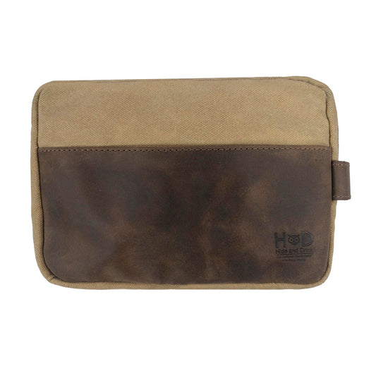 Hide & Drink, Zippered Travel Dopp Kit, Toiletry Case, All Purpose Organizing Bag, Accessories, Waxed Canvas, Handmade