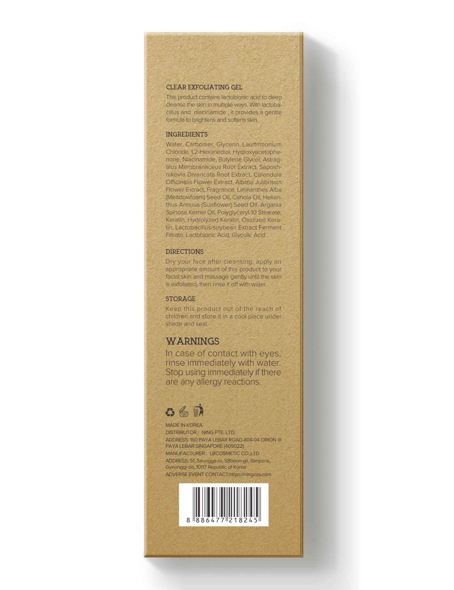 NING DERMOLOGIE Exfoliating Face Scrub: Gentle Face Exfoliator Peeling Gel with PHA & AHA, Niacinamide - Chemical Exfoliant Peel Shot for Dead Skin Cells, Blackheads, Sebum Control & Pores Care 7.05OZ