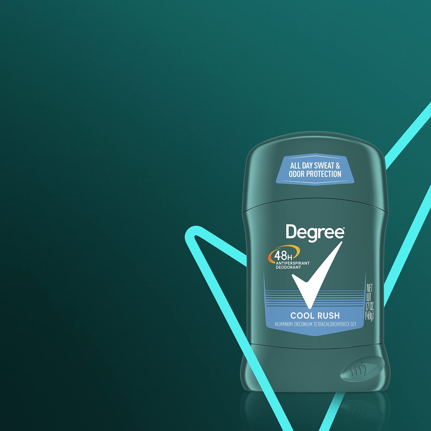 Degree Men Original Protection Antiperspirant Deodorant Cool Rush Pack of 12 48-Hour Sweat & Odor Protection Antiperspirant For Men 1.7 oz