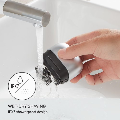 Panasonic Swipe Right Compact Shaver, Electric Razor for Men and Women, On-The-Go Razor with 3-Blade Cutting System and USB-C Charging, Wet/Dry - ES-CM3A-W