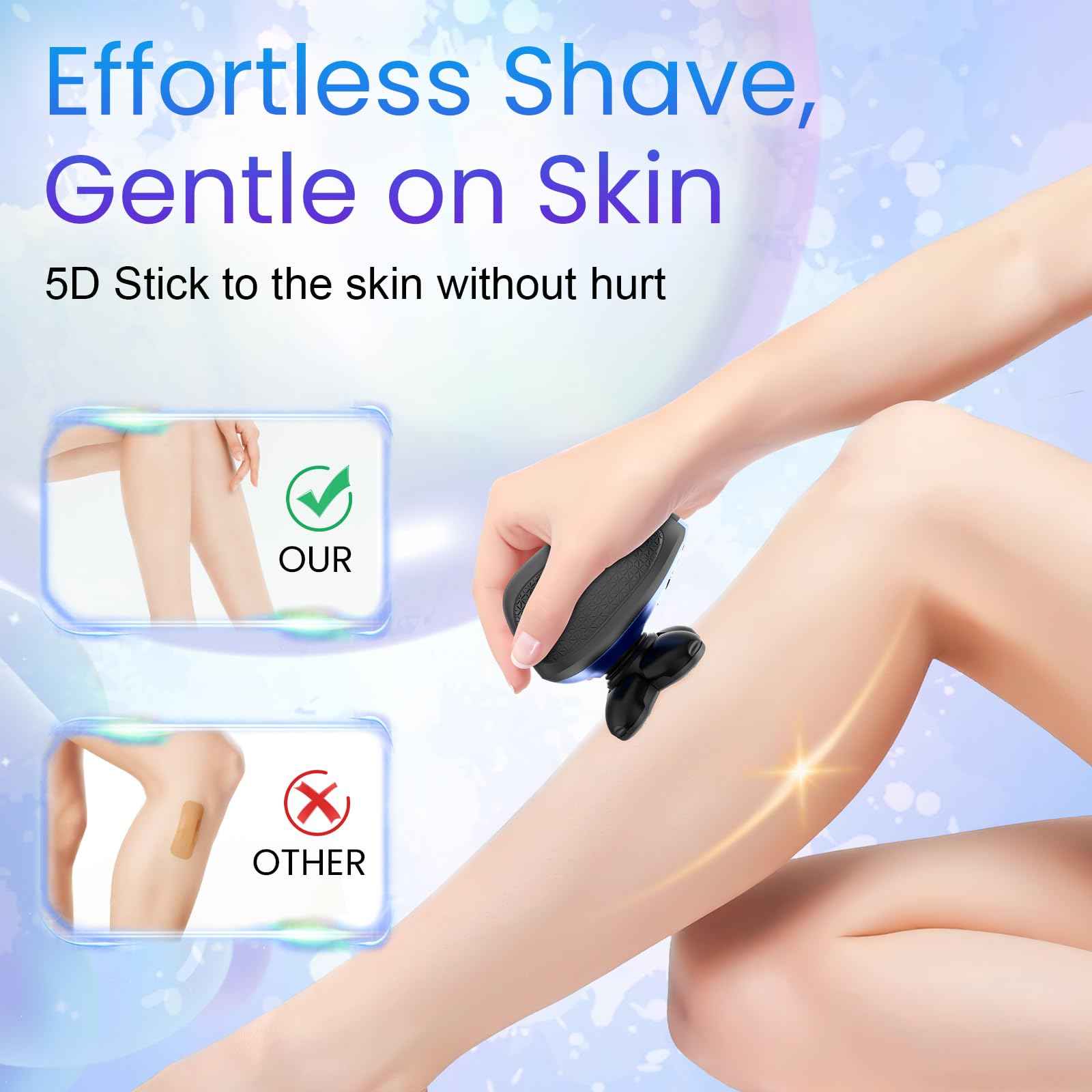 Electric Shaver for Women, 5 in 1 Electric Razors for Women, Ladies Head Shaver for Woman Pubic Hair, Portable Rechargeable Wet Dry Women's Body Shavers for Shaving Face, Legs, Head, and Underarm