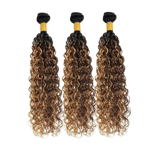 22 24 26 inch Highlight Bundles Human Hair Brown Water Wave Bundle 4/27 Human Hair Bundles Honey Blonde Water Wave Bundle