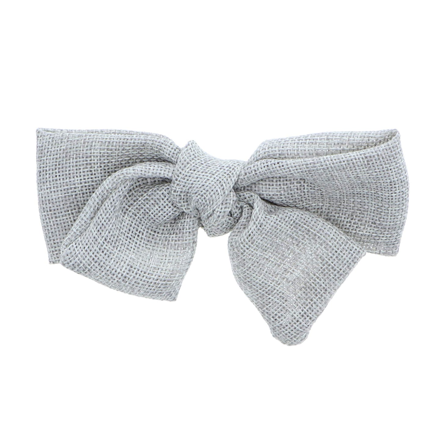 Burlap Bow 5 inch for Women and Girls- Light Grey