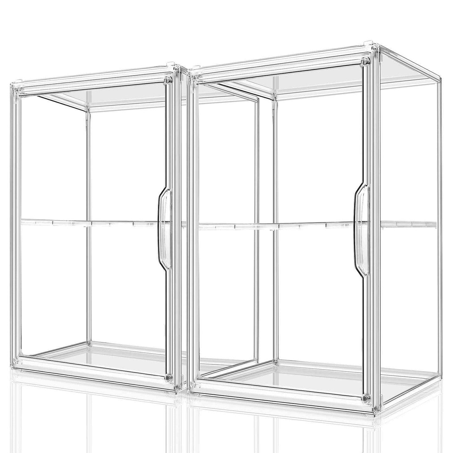 starogegc 2Pack Makeup Organizer Storage, Large Capactiy Acrylic Bathroom Organizer, Clear Cosmetics Organizer Bins with Division Board for Vanity, Skincare, Countertop Storage and Display Case