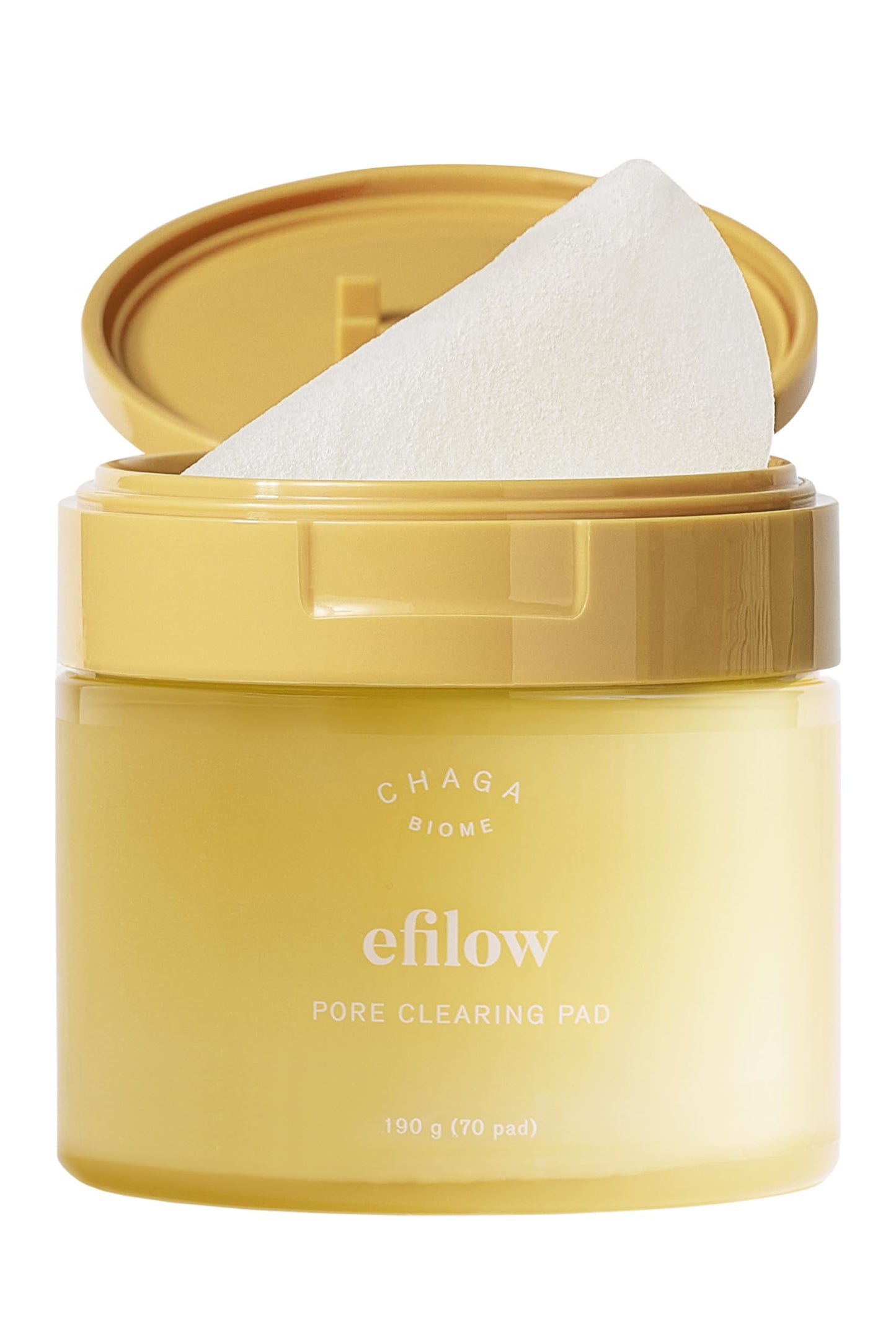 EFILOW Chaga Mushroom Biome Pore Clearing Pad 70 Sheets | Pore-Smoothing Facial Cleansing Pads | Korean Toner Pads for Face | Gentle Face Exfoliating Pads | Skin-Balancing Organic Cotton Rounds