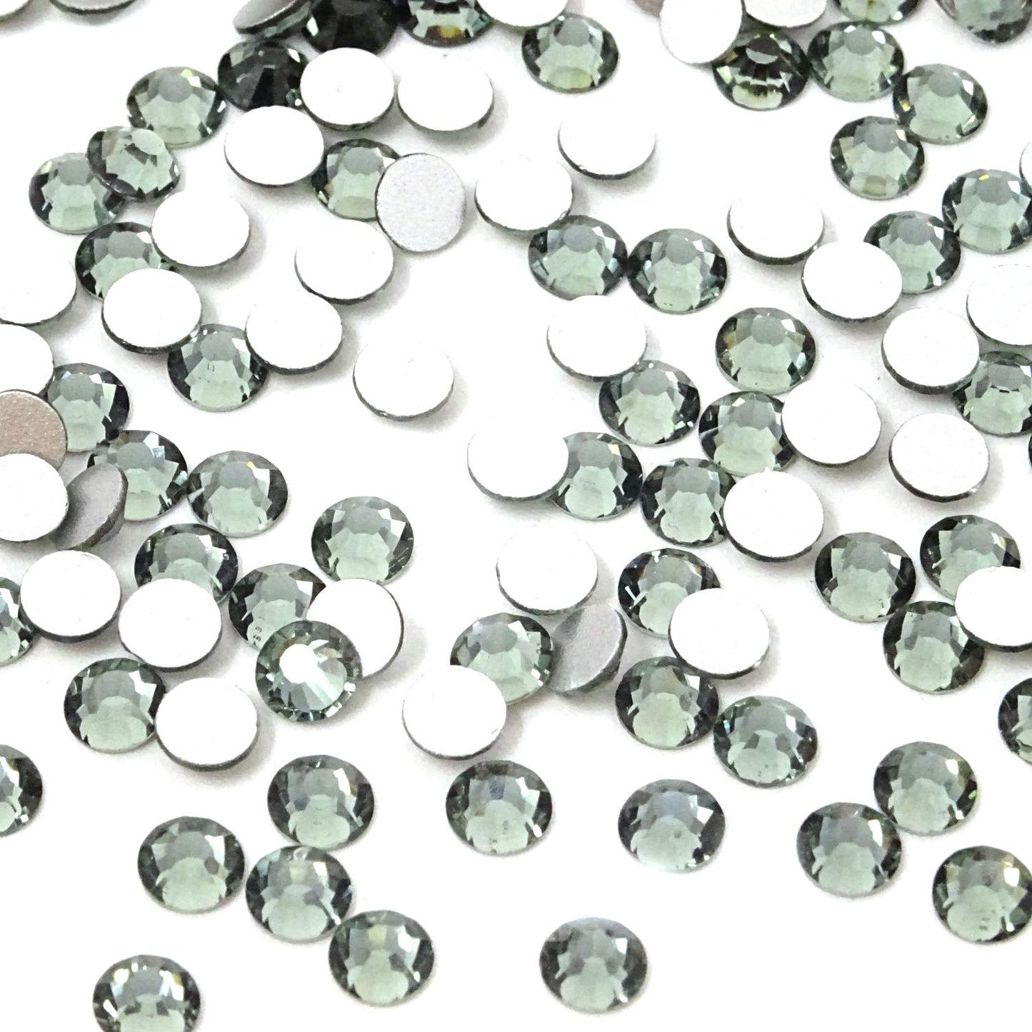 Honbay 1440PCS 5mm ss20 Sparkly Round Flatback Rhinestones Crystals, Non-Self-Adhesive (Gray)