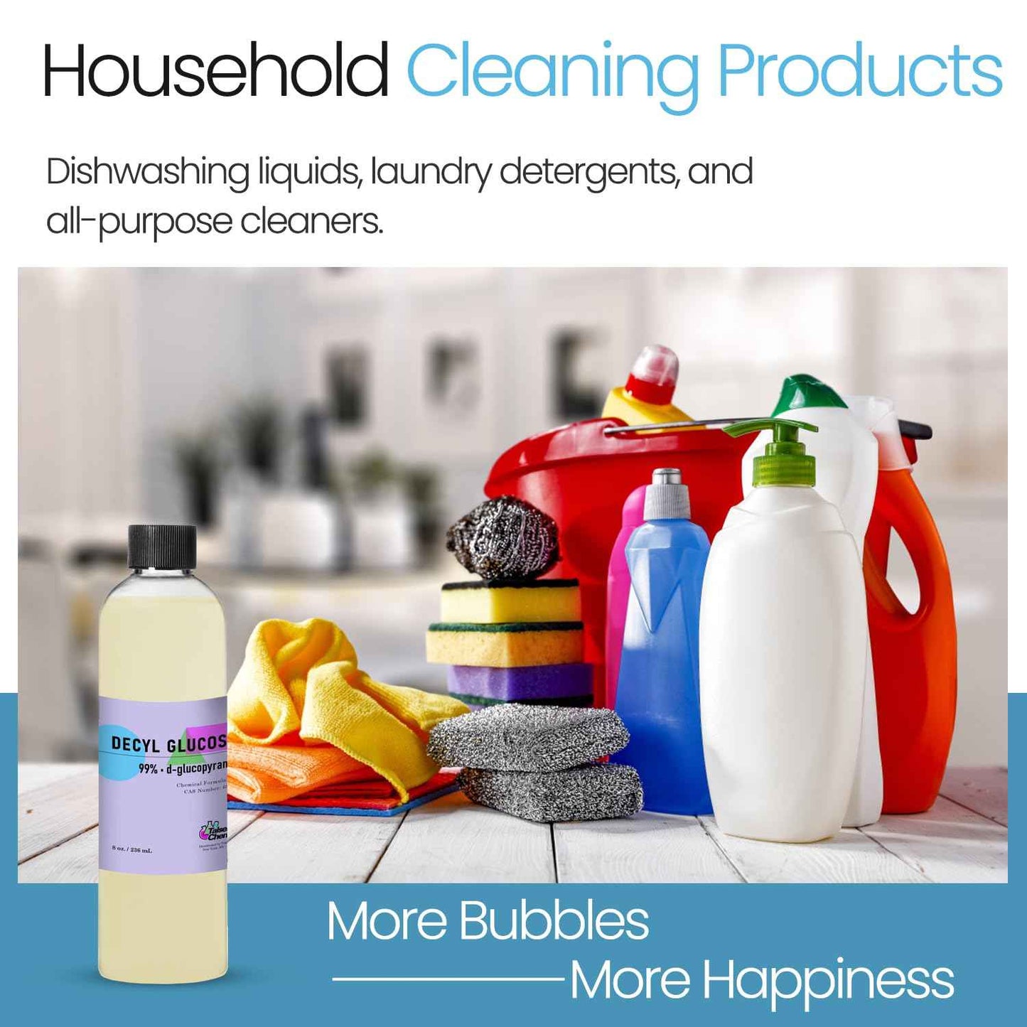 Decyl Glucoside Organic 12 Oz / 354 mL Mild Non-Ionic Surfactant - Plant-Based Gentle Cleansing & Foaming Agent for DIY Cosmetics Skincare & Haircare, Versatile Emulsifying Agent by Talsen Chemicals